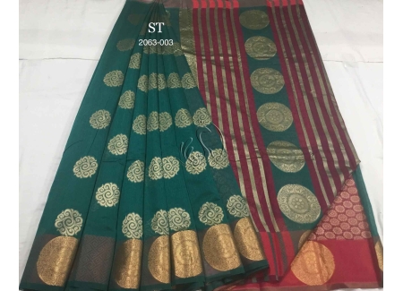 Handloom silk mercerized cotton saree