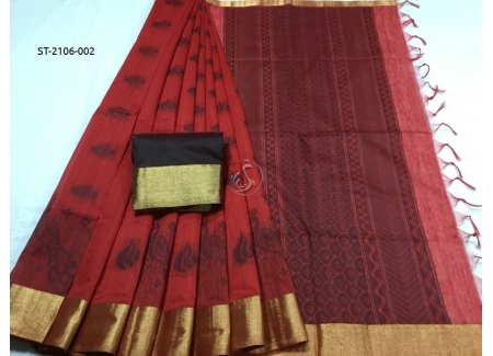 Silk mercerized cotton saree