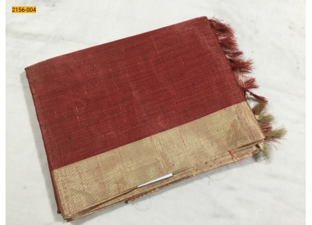 Red Linen Tissue Silk Neps Colored Sarees