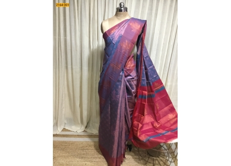 Rama Green Printed Tissue Soft silk saree
