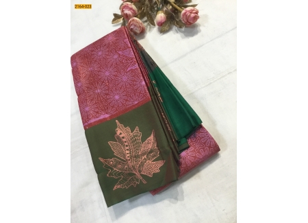 Red Printed Tissue Soft silk saree