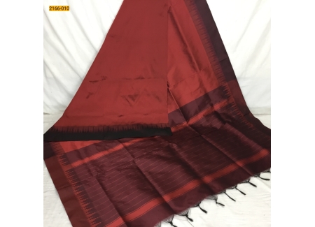 Red Thalampoo Raw Silk Saree