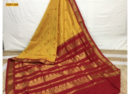 Yellow Kalyani Cotton Saree