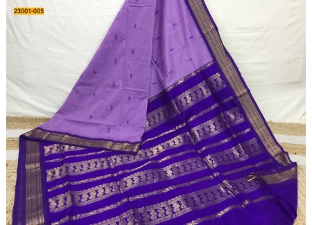Lavender Kalyani Cotton Saree