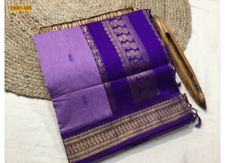 Lavender Kalyani Cotton Saree