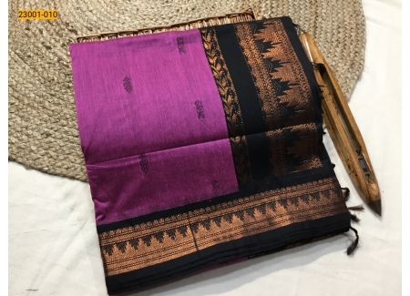 Violet Kalyani Cotton Saree
