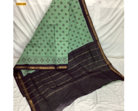 Green Sungudi Cotton Printed Saree