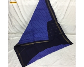 Indigo Blue Sungudi Cotton Printed Saree