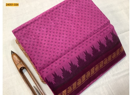Purple Sungudi Cotton Printed Saree