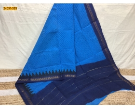 Blue Sungudi Cotton Printed Saree