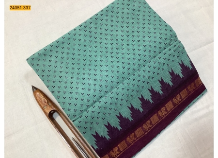 Green Sungudi Cotton Printed Saree