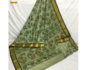 Green Soft South Mix Cotton Printed saree