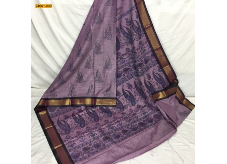 Violet Soft South Mix Cotton Printed saree