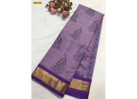 Violet Soft South Mix Cotton Printed saree