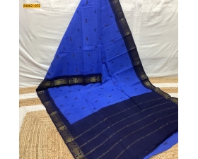 Royal With Blue Sungudi Cotton Printed Saree