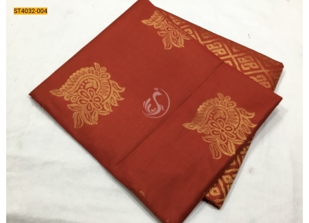 Red Kanjivuram soft silk saree