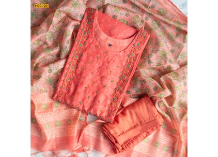 Peach Readymade Designer Salwar Suit Set