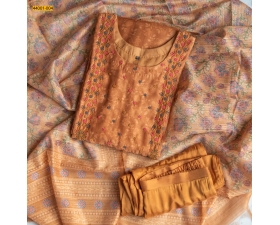 Mustard Yellow Readymade Designer Salwar Suit Set