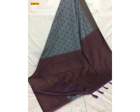 Gray Banaras Silk 1000 Putta Saree