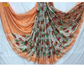 Orange Grape Silk Printed Saree