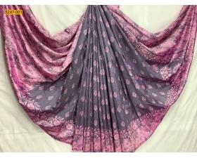 Violet Bhagalpur Fancy Silk Printed Saree