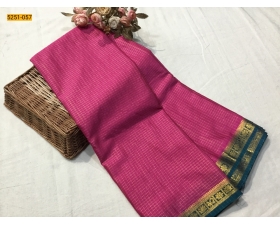 Pink Fancy Mysore Crepe Silk Saree