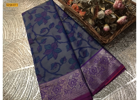 Blue Pochampally Ikkat Print Soft Silk Saree