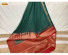 Green Mysore Soft Silk 1000 Putta Saree