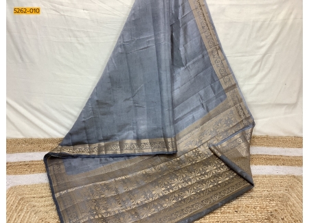 Gray Premium Semi Tussar Silk Saree