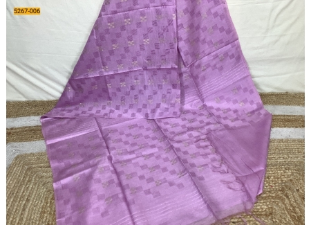 Purple Linen Katan Silk Saree
