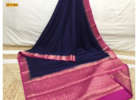 Blue Mysore Silk Saree
