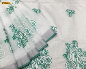 Linen Soft Cotton Woolen Embroidery Saree