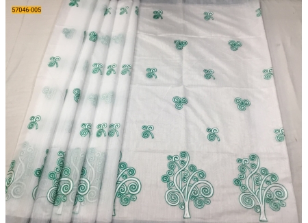 Linen Soft Cotton Woolen Embroidery Saree