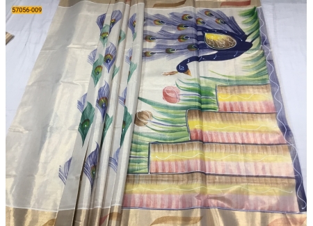 Kerala Soft Tissue Printed Silk Saree