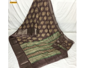 Maroon Bhagalpur Fancy Soft Crepe Silk Printed Saree
