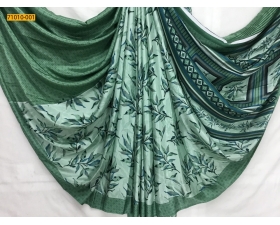 Green Crape silk saree