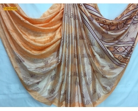 Orange Crape silk saree