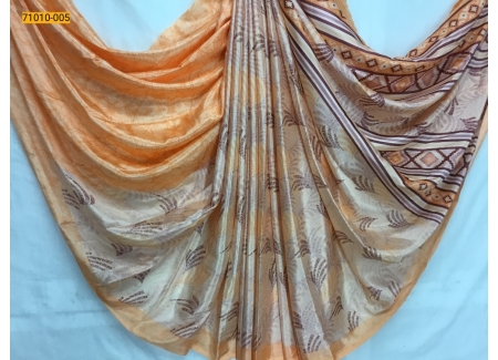 Orange Crape silk saree