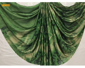 Green Metallic Chiffon Saree