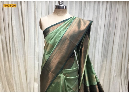 Green Vaira Oosi Kanchi Weavings Silk Saree