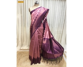 Pink Diamond Floral Kanchi Weavings Silk Saree