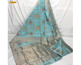 Blue Banarasi Warm Silk Saree
