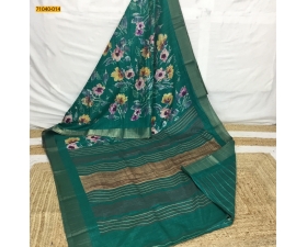 Green Fancy Handloom Silk Saree