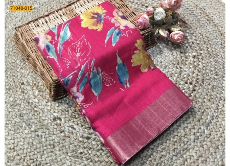 Pink Fancy Handloom Silk Saree