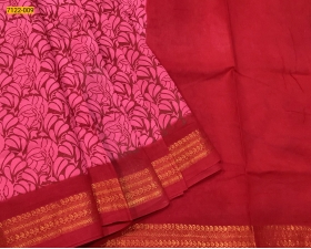 Rose Sungudi Cotton Printed Saree