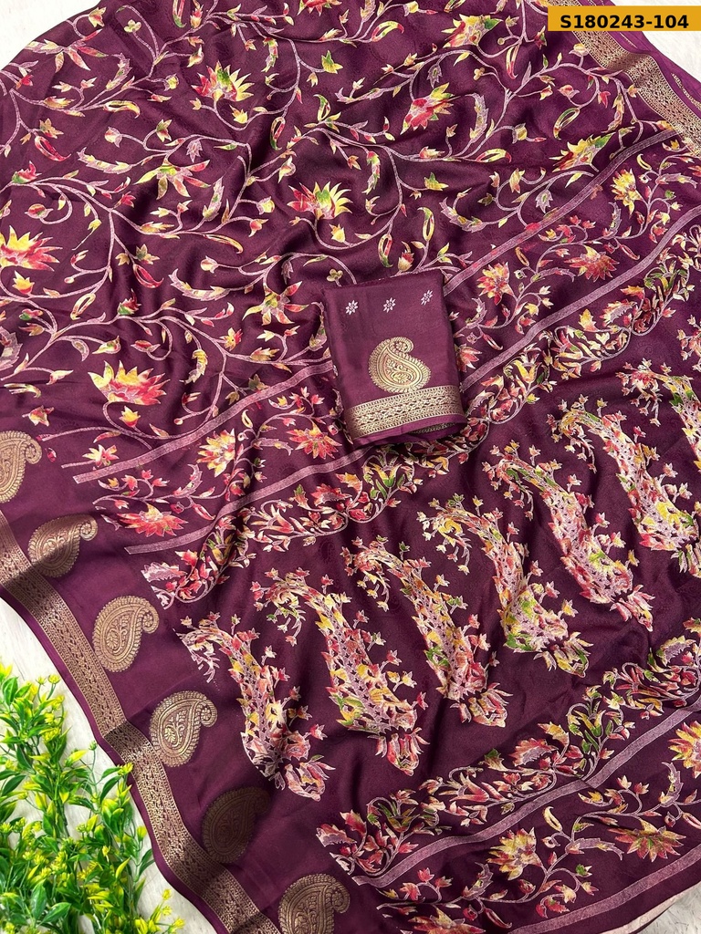 Fancy marsh mellow Saree
