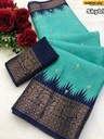 Fancy Dola Checks Printed Saree