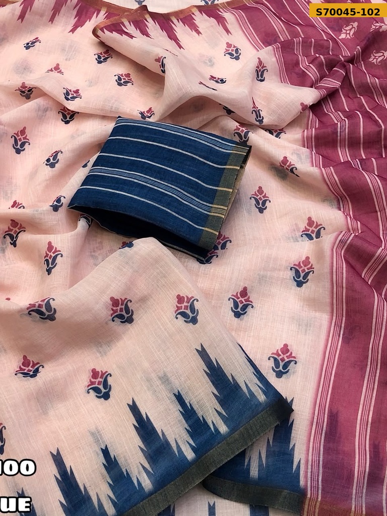 Fancy Soft Linen Saree