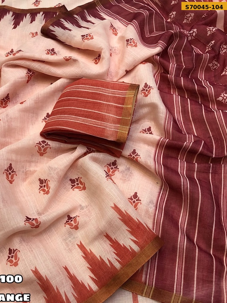Fancy Soft Linen Saree
