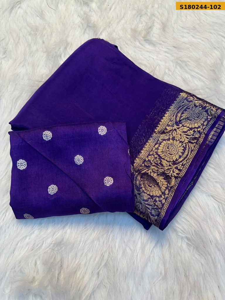 Fancy Mysore Crepe Saree